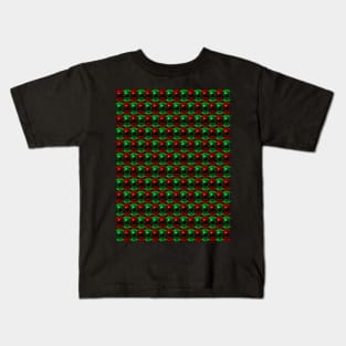 Red-Green Solar Eclipse Pattern Kids T-Shirt